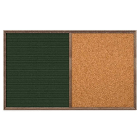 United Visual Products Slim Style Indoor Enclosed Corkboard, 18 UV501SC-WHITE-RUBBER